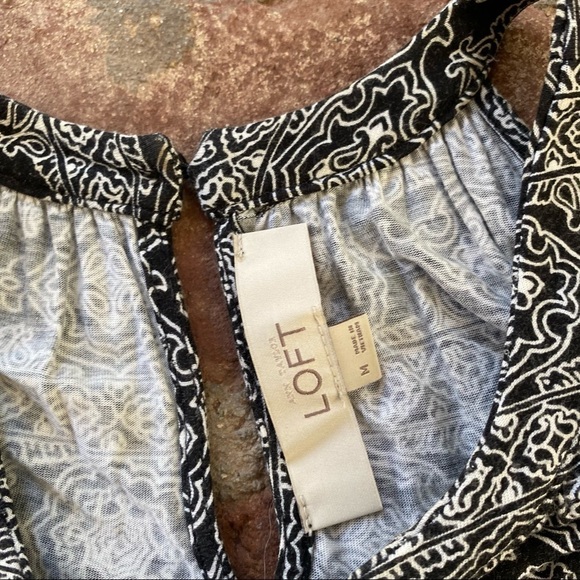 Loft Medium sleeveless black and white top - Picture 5 of 14